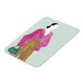 Stehende Fashion-Abbildung: Polka-Dot-Oberseite Magnet (Linke Seite)