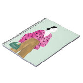 Stehende Fashion-Abbildung: Polka-Dot-Oberseite Notizblock (Linke Seite)