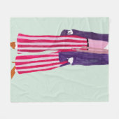 Stehende Fashion-Abbildung: Strickende Pants Fleecedecke (Vorderseite (Horizontal))