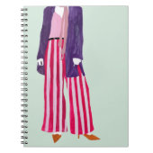 Stehende Fashion-Abbildung: Strickende Pants Notizblock (Vorderseite)