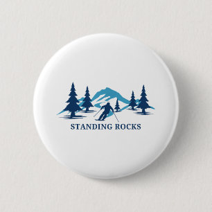 Stehende Felsen Skigebiet Wisconsin _ Button