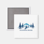 Stehende Felsen Skigebiet Wisconsin _ Magnet (Vorderseite/Rückseite)