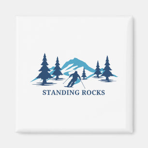 Stehende Felsen Skigebiet Wisconsin _ Magnet