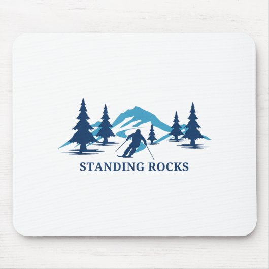 Stehende Felsen Skigebiet Wisconsin _ Mousepad (Vorne)