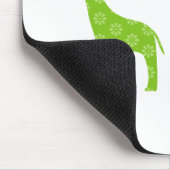 Stehende Giraffe (grün) Mousepad (Ecke)