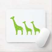 Stehende Giraffe (grün) Mousepad (Mit Mouse)