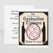 Stehende Größe - Abschluss Diplomarbeit Foto Rahme Ankündigung (Vorne/Hinten)