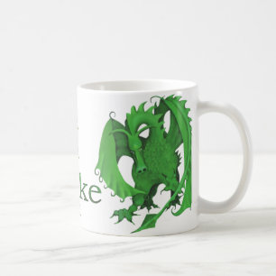 Stehende grüner Drache-Tasse für Mike Kaffeetasse
