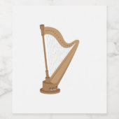 Stehende Harfe Weinetikett (Einzelnes Label)