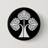 Stehende Hollyhocks Button (Vorderseite)
