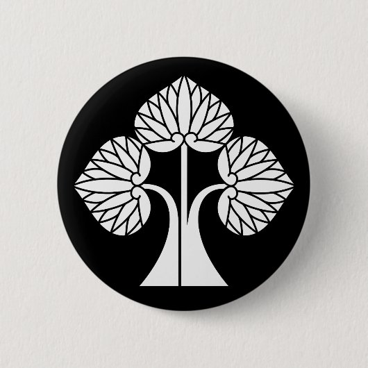 Stehende Hollyhocks Button (Vorderseite)