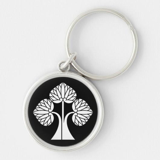 Stehende Hollyhocks Schlüsselanhänger (Vorne)