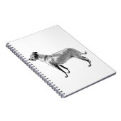 Stehende Hund-Silhouette Grit Notizblock (Rechte Seite)