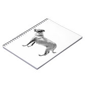 Stehende Hund-Silhouette Grit Notizblock (Linke Seite)