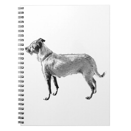 Stehende Hund-Silhouette Grit Notizblock (Vorderseite)