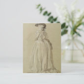 Stehende junge Frau Postkarte (Stehend Vorderseite)