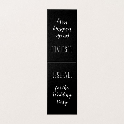 Stehende Karten für schwarze Sitze (Außenseite Aufgefaltet)