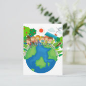 Stehende Kinder auf der ganzen Welt Postkarte (Stehend Vorderseite)
