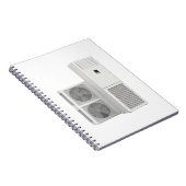 Stehende Klimaanlage im großen Stock Notizblock (Rechte Seite)