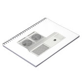 Stehende Klimaanlage im großen Stock Notizblock (Linke Seite)