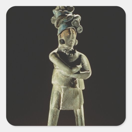Stehende königliche Figur Quadratischer Aufkleber (Vorderseite)