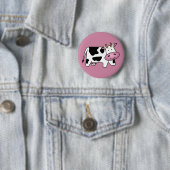 Stehende Kuh mit Milchkühe Button (Beispiel)