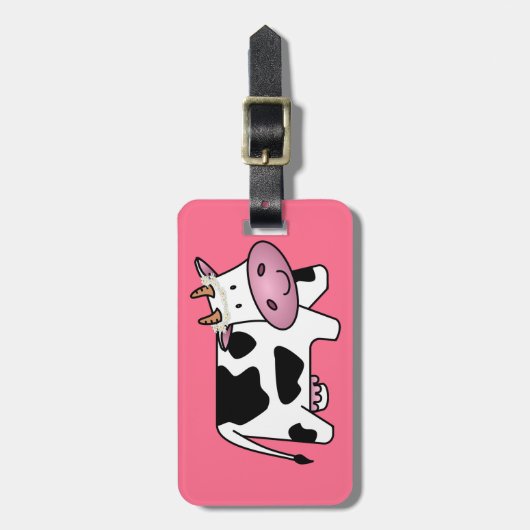 Stehende Kuh mit Milchkühe Gepäckanhänger (Vorderseite vertikal)