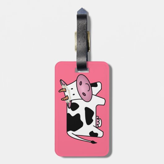 Stehende Kuh mit Milchkühe Gepäckanhänger (Rückseite vertikal)