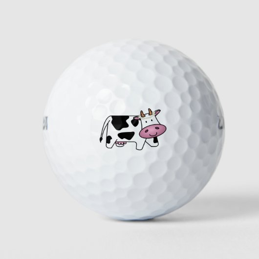 Stehende Kuh mit Milchkühe Golfball (Vorderseite)