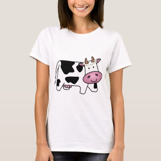 Stehende Kuh mit Milchkühe T-Shirt (Vorderseite)