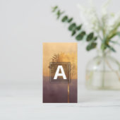 Stehende Leuchte | Minimalistischer Baum-Design Visitenkarte (Stehend Vorderseite)