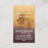 Stehende Leuchte | Minimalistischer Baum-Design Visitenkarte (Rückseite)