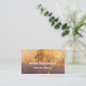 Stehende Leuchte | Minimalistischer Baum-Design Visitenkarte (Stehend Vorderseite)