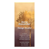 Stehende Leuchte | Minimalistisches Baumdesign Werbekarte (Hinten)