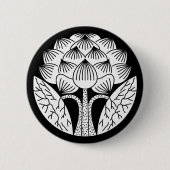Stehende Lotus-Blume Button (Vorderseite)