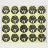 Stehende Lotus-Blume Geschenkpapier (Flach)