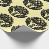 Stehende Lotus-Blume Geschenkpapier (Ecke)