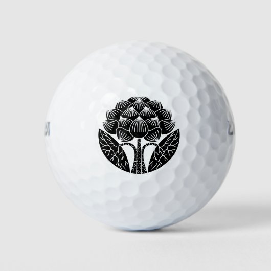 Stehende Lotus-Blume Golfball (Vorderseite)