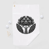 Stehende Lotus-Blume Golfhandtuch (Insitu)