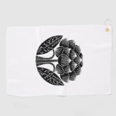 Stehende Lotus-Blume Golfhandtuch (Horizontal)