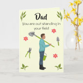 Stehende, lustige Gartenkarte des Vaters Karte (Gelbe Blume)