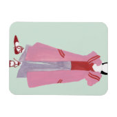 Stehende Modefigur: Oversiegelte Jacke Magnet (Horizontal)