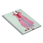 Stehende Modefigur: Oversiegelte Jacke Notizblock (Rechte Seite)