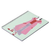 Stehende Modefigur: Oversiegelte Jacke Notizblock (Linke Seite)