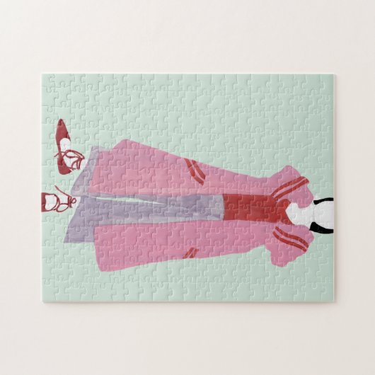 Stehende Modefigur: Oversiegelte Jacke Puzzle (Horizontal)