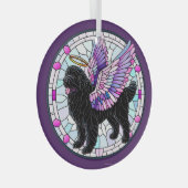 Stehende Neufundland Angel Dog Ornament Aus Glas (Vorderseite Rechts)
