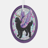 Stehende Neufundland Angel Dog Ornament Aus Glas (Vorderseite links)