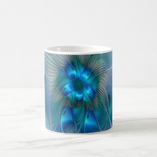 Stehende Ovationen, Abstrakte Blaue Türkisfarbene Kaffeetasse