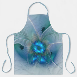 Stehende Ovationen, abstrakte blaue Turquoise-Frak Schürze