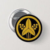Stehende Pfeilspitze im Kreis Button (Vorne & Hinten)